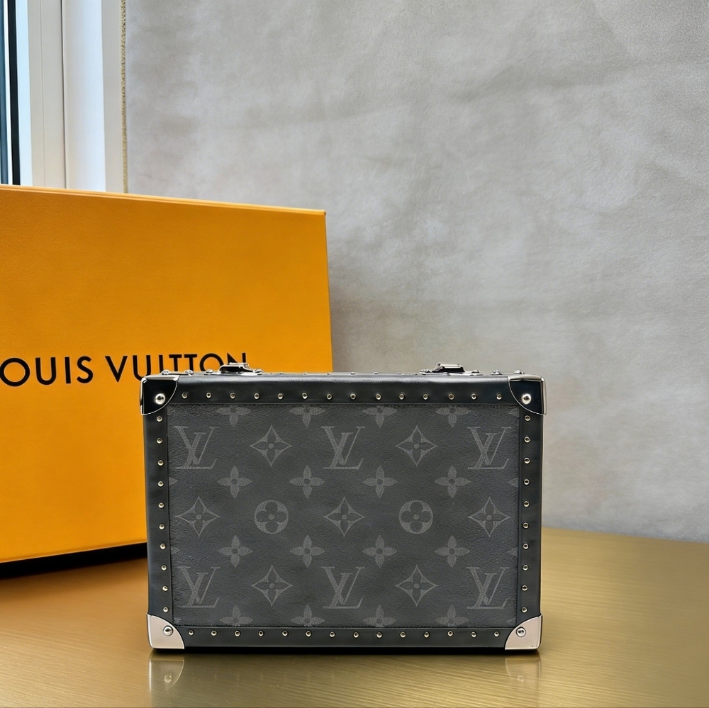 Louis Vuitton Clutch Box Monogram Eclipse Canvas
